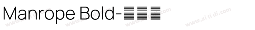 Manrope Bold字体转换